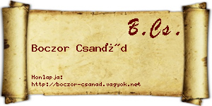 Boczor Csanád névjegykártya